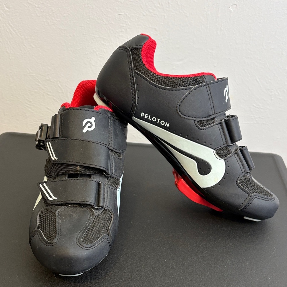Peloton Woman’s Bike Shoes - Black with Red Accents
